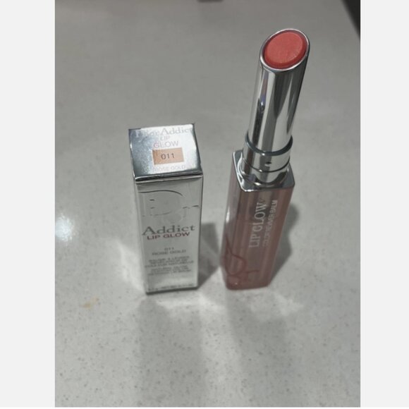 DIOR ADDICT LIP BALM LIP GLOW HOLO ROSE GOLD 011 DIOR **DISCONTINUED** BNIB - Picture 4 of 5